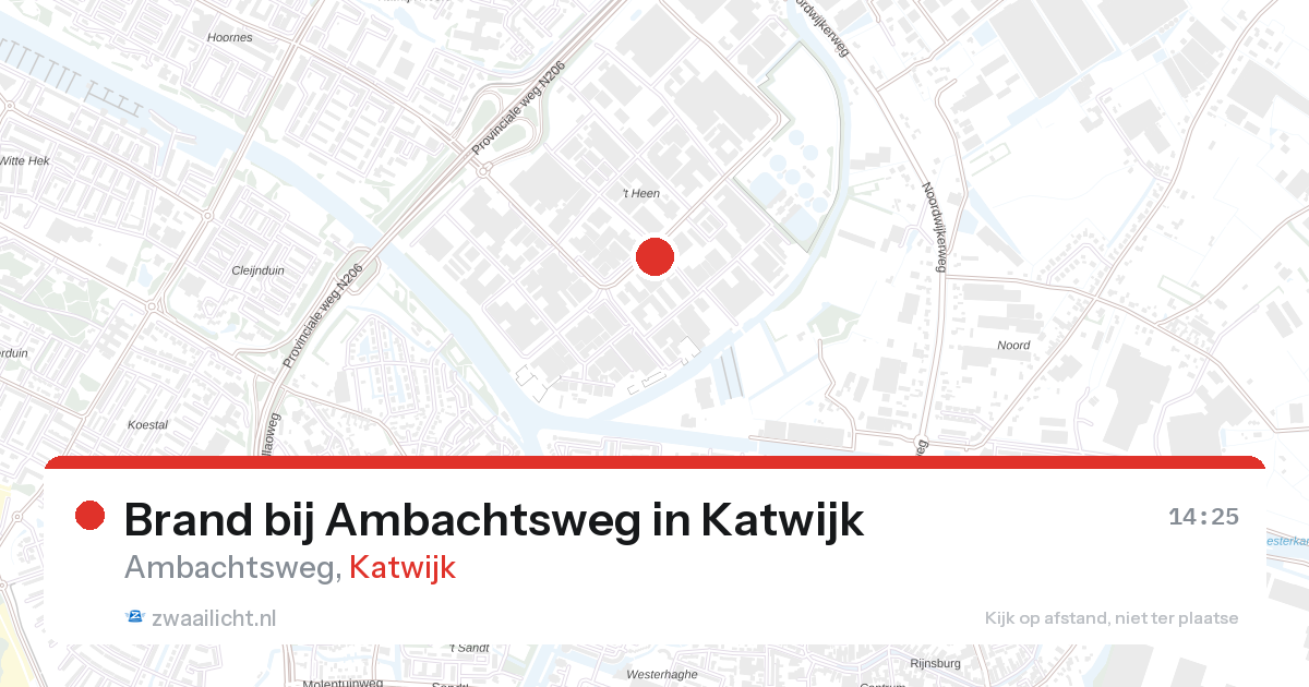 Brand bij Ambachtsweg in Katwijk — 9 apr 2026