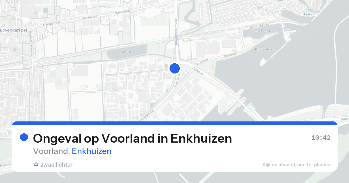 Ongeval op Voorland in Enkhuizen — 18 aug 2026