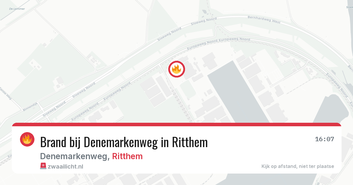Brand bij Denemarkenweg in Ritthem — 14 aug 2026