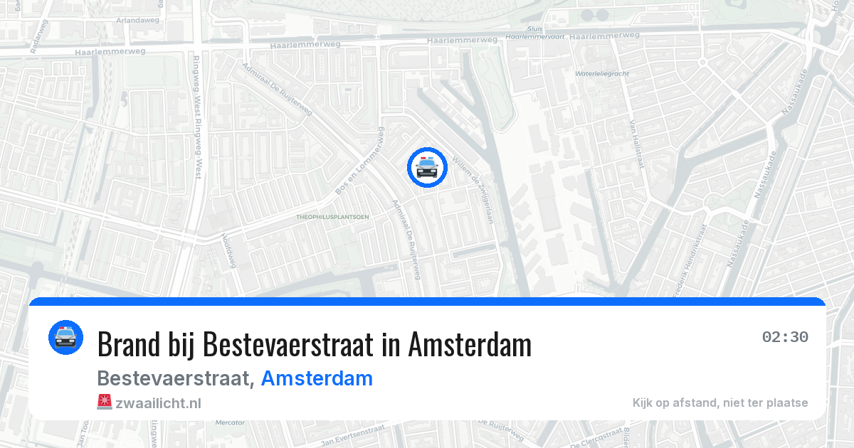 Brand bij Bestevaerstraat in Amsterdam — 2 apr 2026
