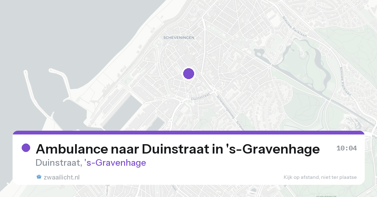 Ambulance naar Duinstraat in 's-Gravenhage — 18 aug 2026