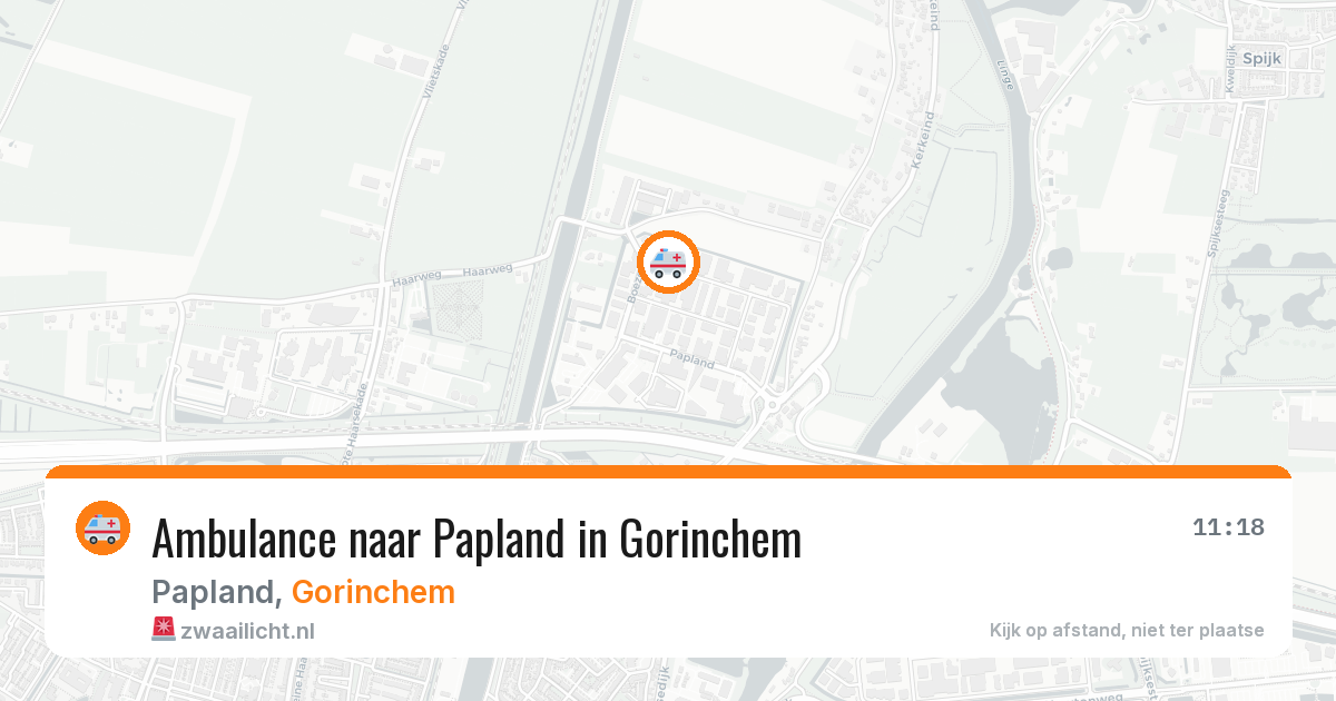 Ambulance naar Papland in Gorinchem — 15 jul 2026