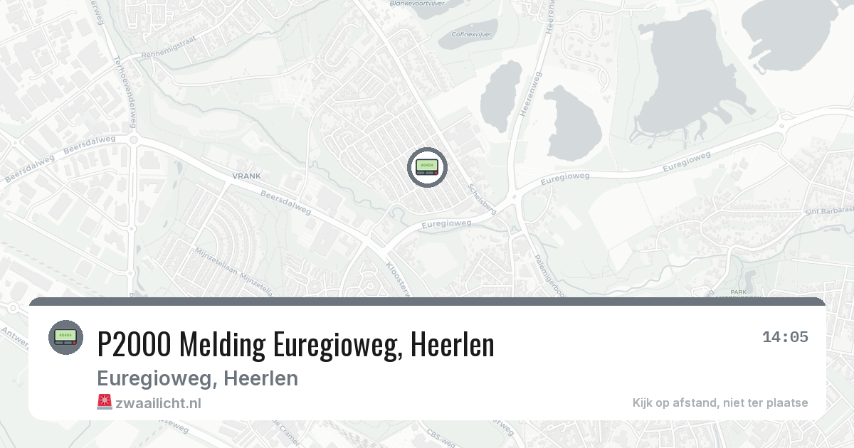 P2000 Melding Euregioweg, Heerlen — 19 jun 2026