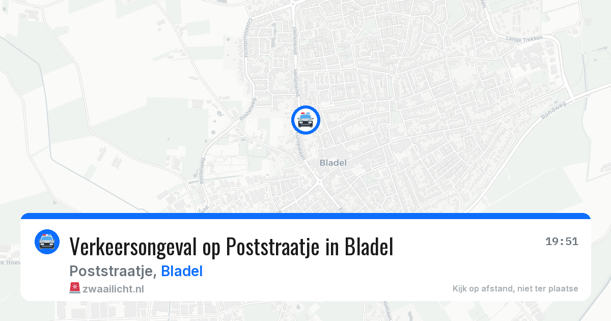 Verkeersongeval op Poststraatje in Bladel — 11 jun 2026