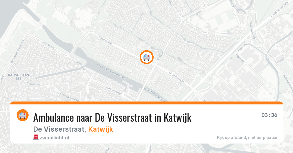 Ambulance naar De Visserstraat in Katwijk — 6 aug 2026