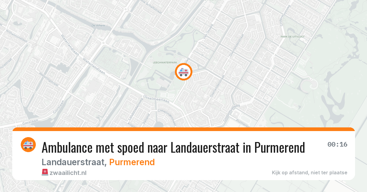 Ambulance met spoed naar Landauerstraat in Purmerend — 10 feb 2026