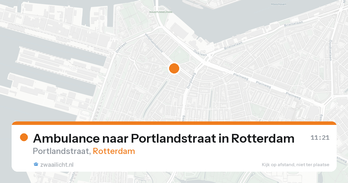 Ambulance naar Portlandstraat in Rotterdam — 15 aug 2026