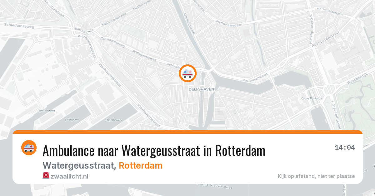 Ambulance naar Watergeusstraat in Rotterdam — 19 mei 2026