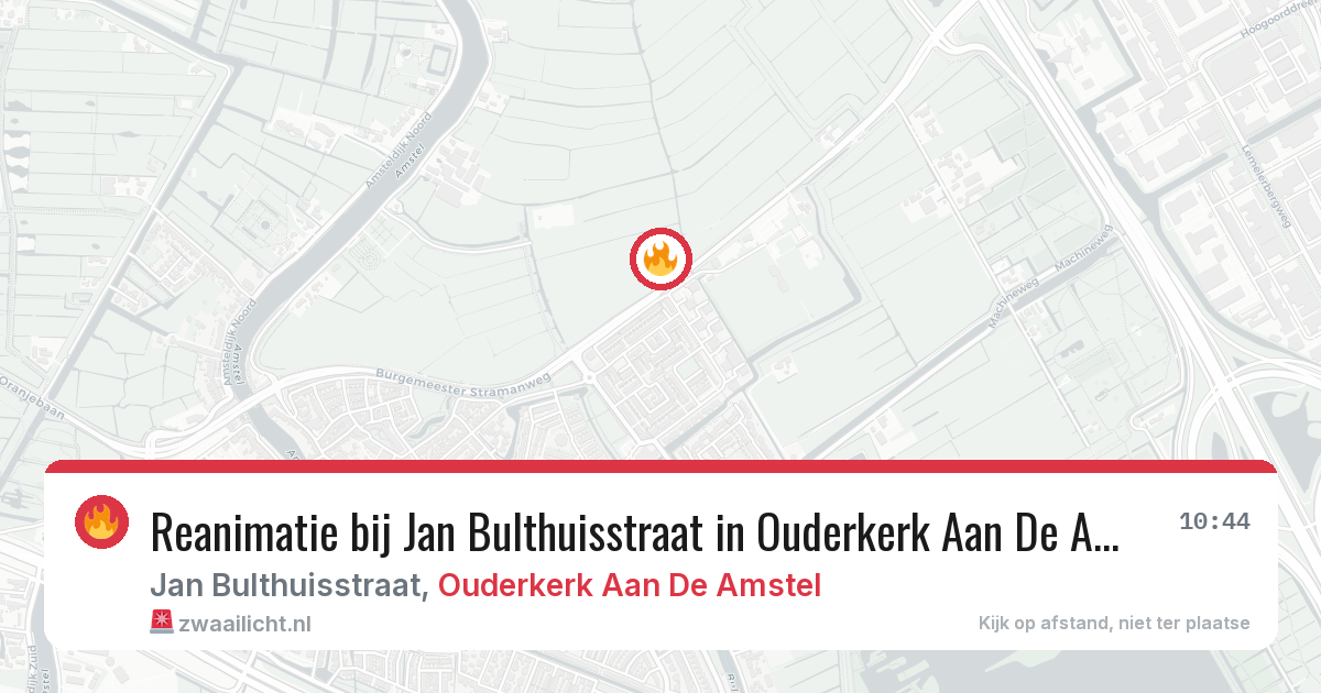 Reanimatie bij Jan Bulthuisstraat in Ouderkerk Aan De Amstel — 18 mrt 2026