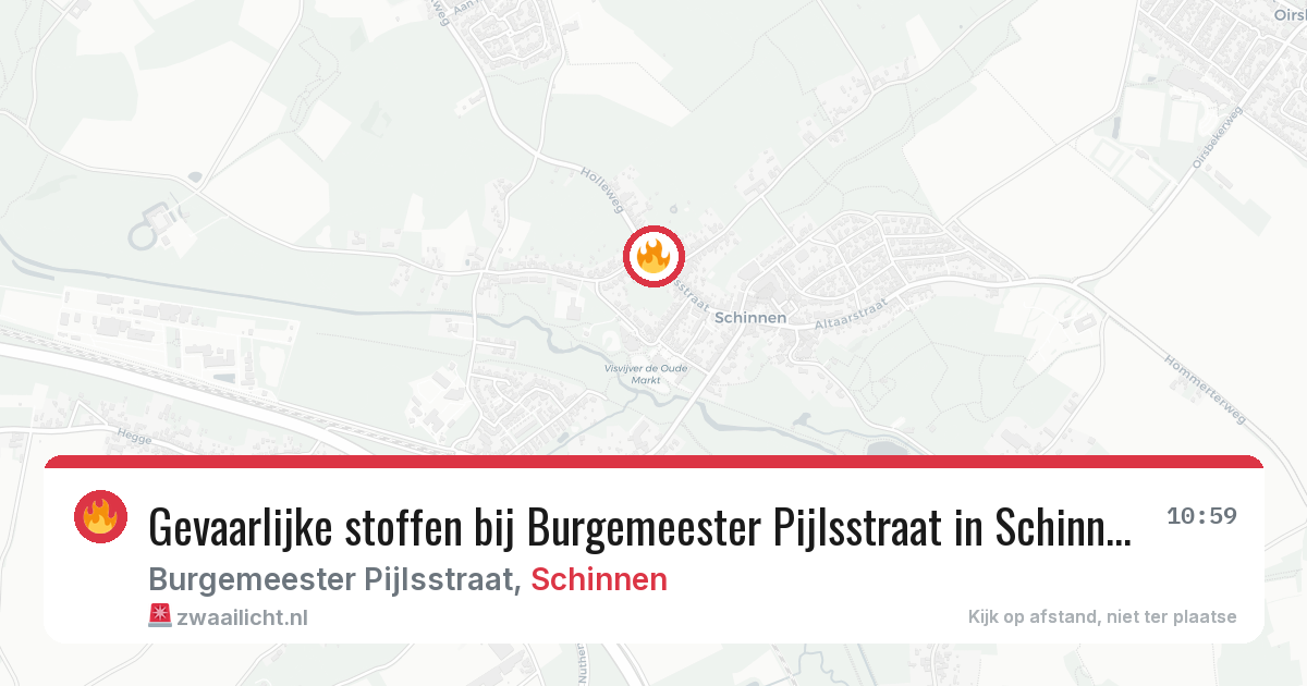 Gevaarlijke stoffen bij Burgemeester Pijlsstraat in Schinnen — 20 mei 2026