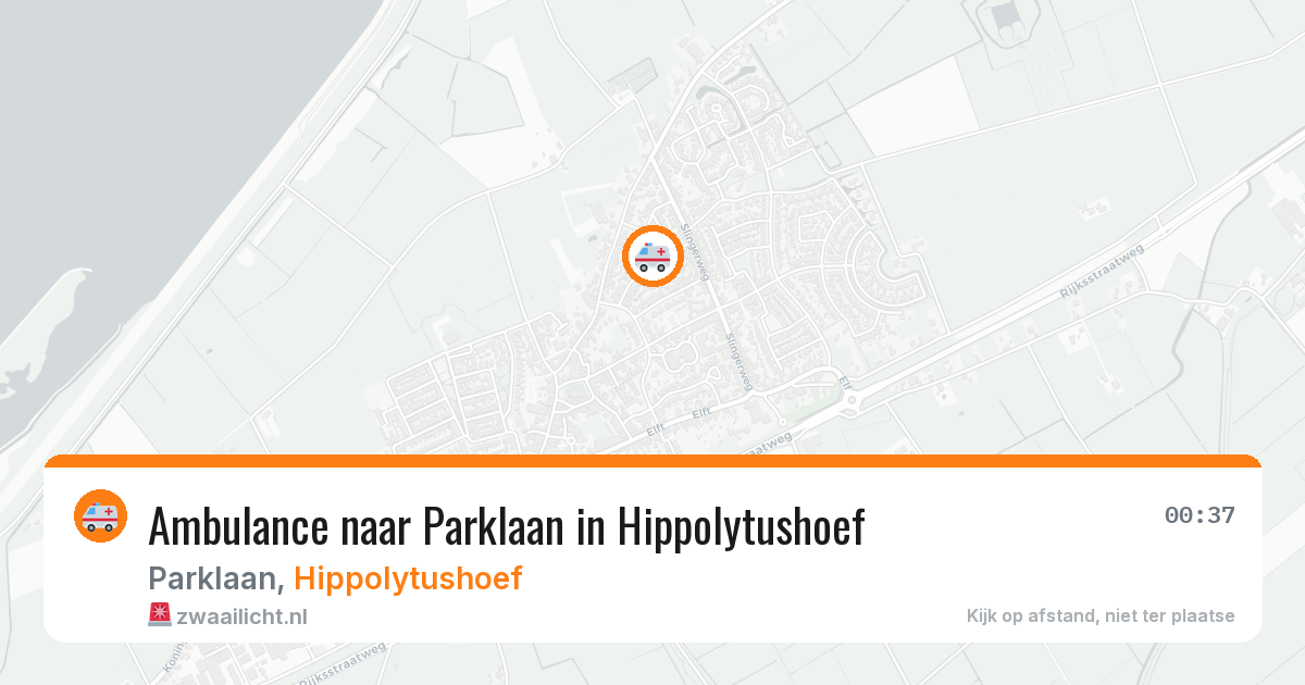 Ambulance naar Parklaan in Hippolytushoef — 31 jul 2026