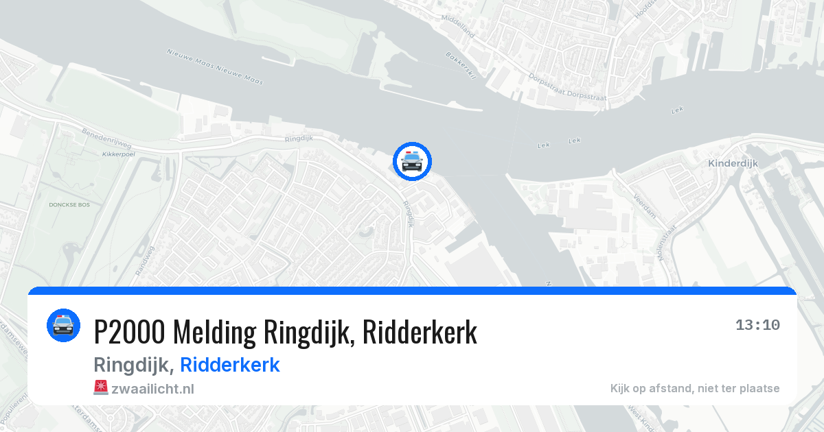 P2000 Melding Ringdijk, Ridderkerk — 4 aug 2026