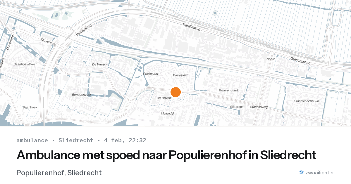 Ambulance met spoed naar Populierenhof in Sliedrecht — 4 feb 2026