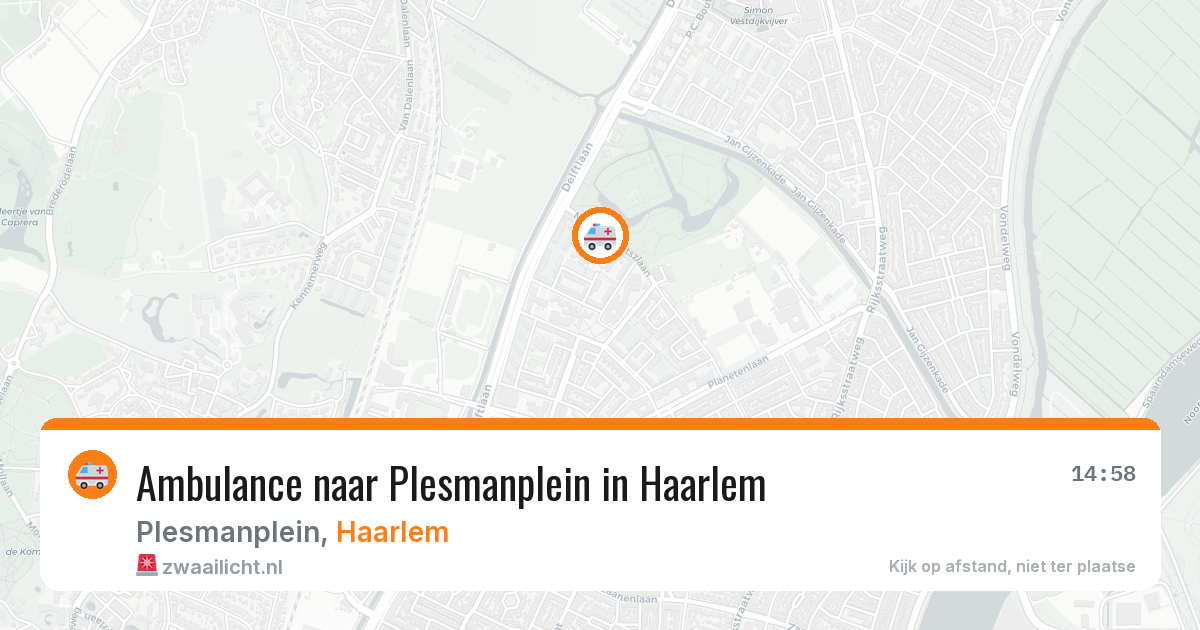 Ambulance naar Plesmanplein in Haarlem — 9 jun 2026