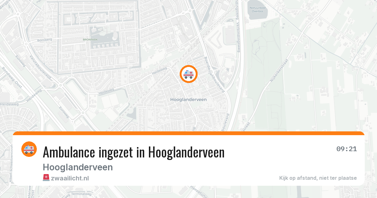 Ambulance ingezet in Hooglanderveen — 30 jul 2026