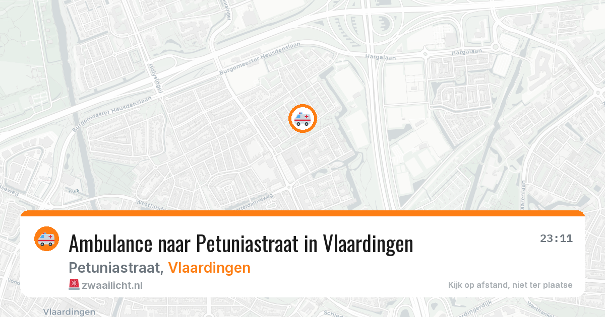 Ambulance naar Petuniastraat in Vlaardingen — 6 jun 2026
