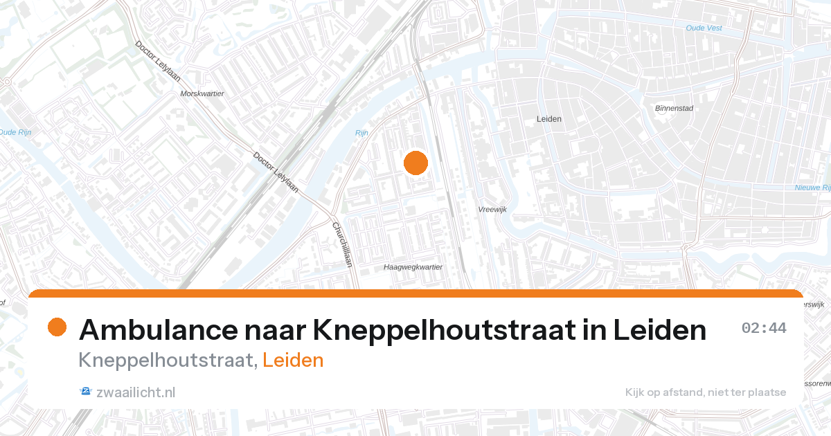 Ambulance naar Kneppelhoutstraat in Leiden — 10 mei 2026