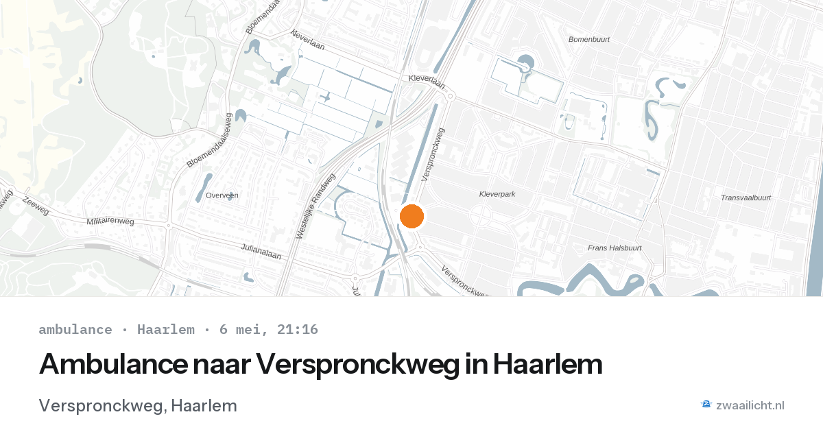 Ambulance naar Verspronckweg in Haarlem — 6 mei 2026