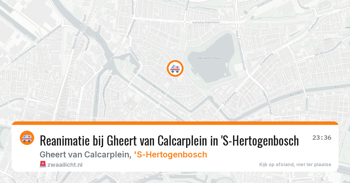 Reanimatie bij Gheert van Calcarplein in 'S-Hertogenbosch — 18 mrt 2026