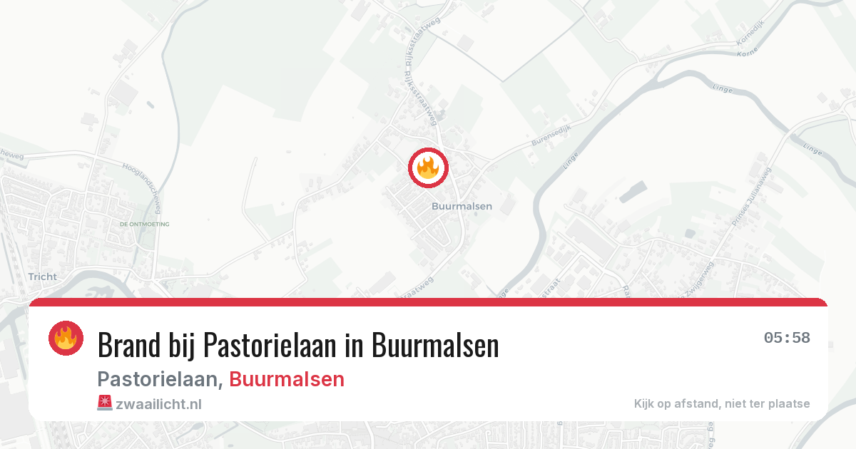 Brand bij Pastorielaan in Buurmalsen — 12 mei 2026