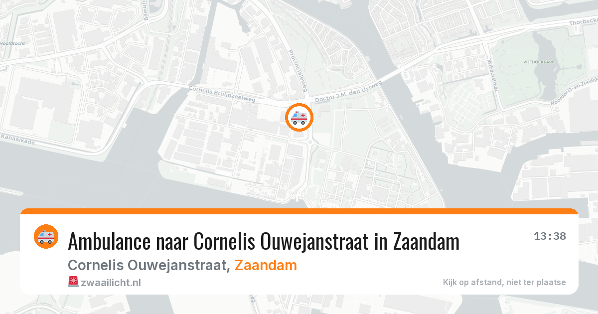 Ambulance naar Cornelis Ouwejanstraat in Zaandam — 3 aug 2026