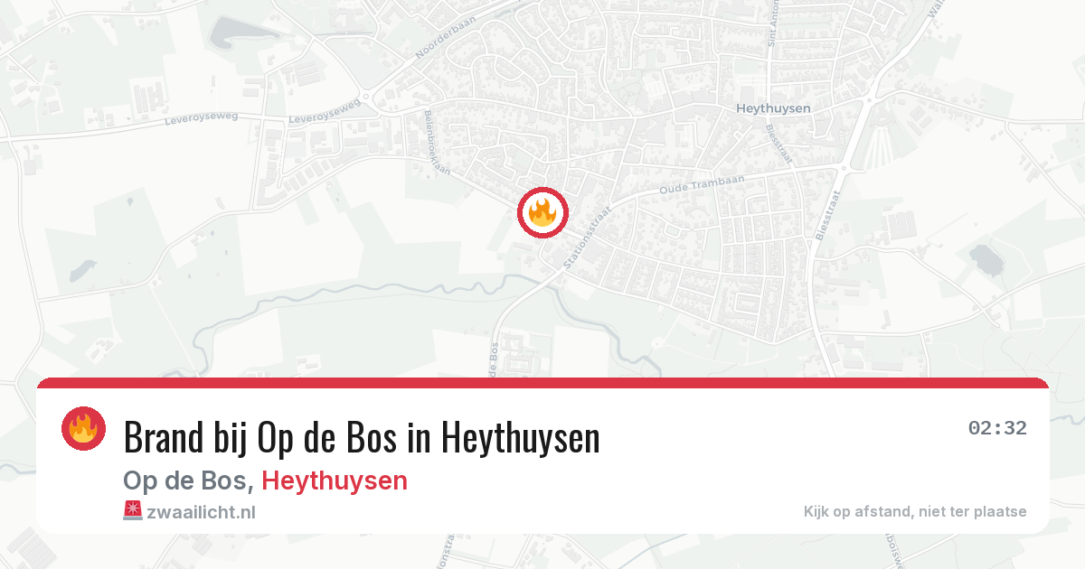 Brand bij Op de Bos in Heythuysen — 28 jun 2026