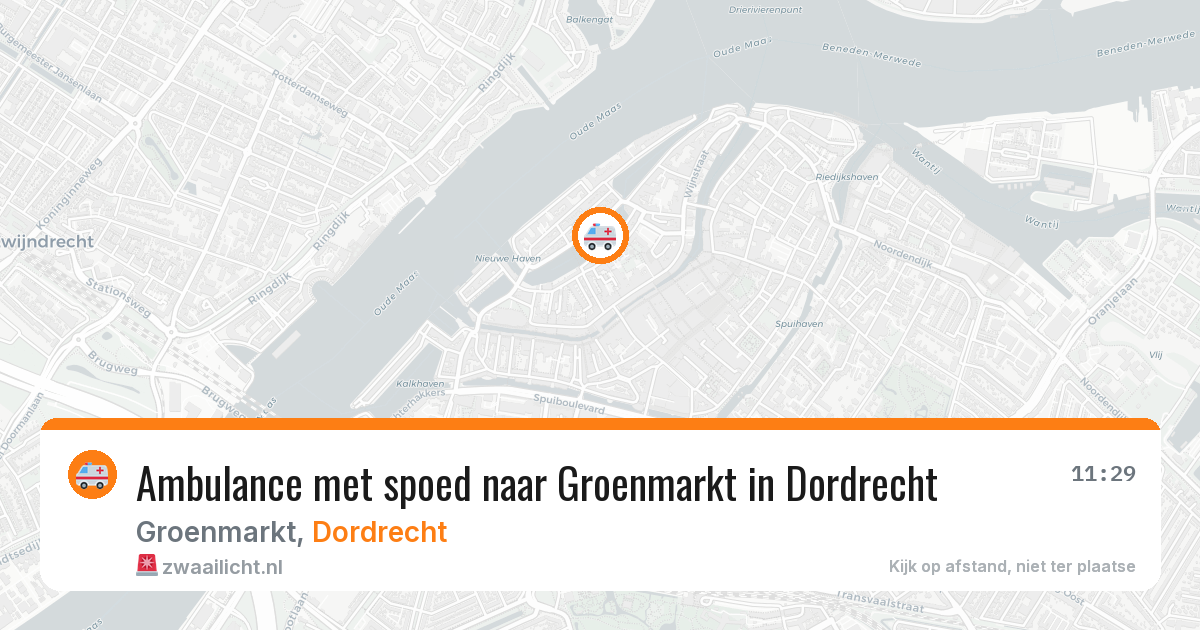 Ambulance met spoed naar Groenmarkt in Dordrecht — 31 mrt 2026