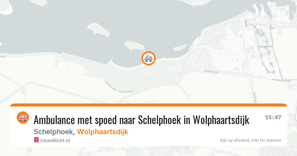 Ambulance met spoed naar Schelphoek in Wolphaartsdijk — 23 mei 2026