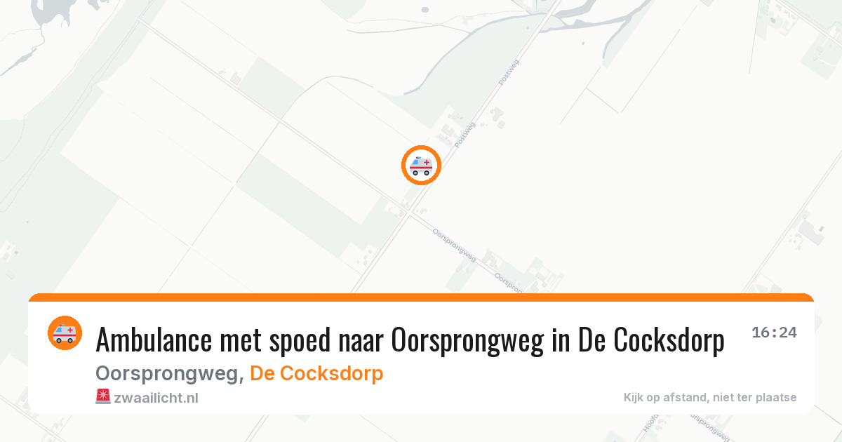Ambulance met spoed naar Oorsprongweg in De Cocksdorp — 20 feb 2026