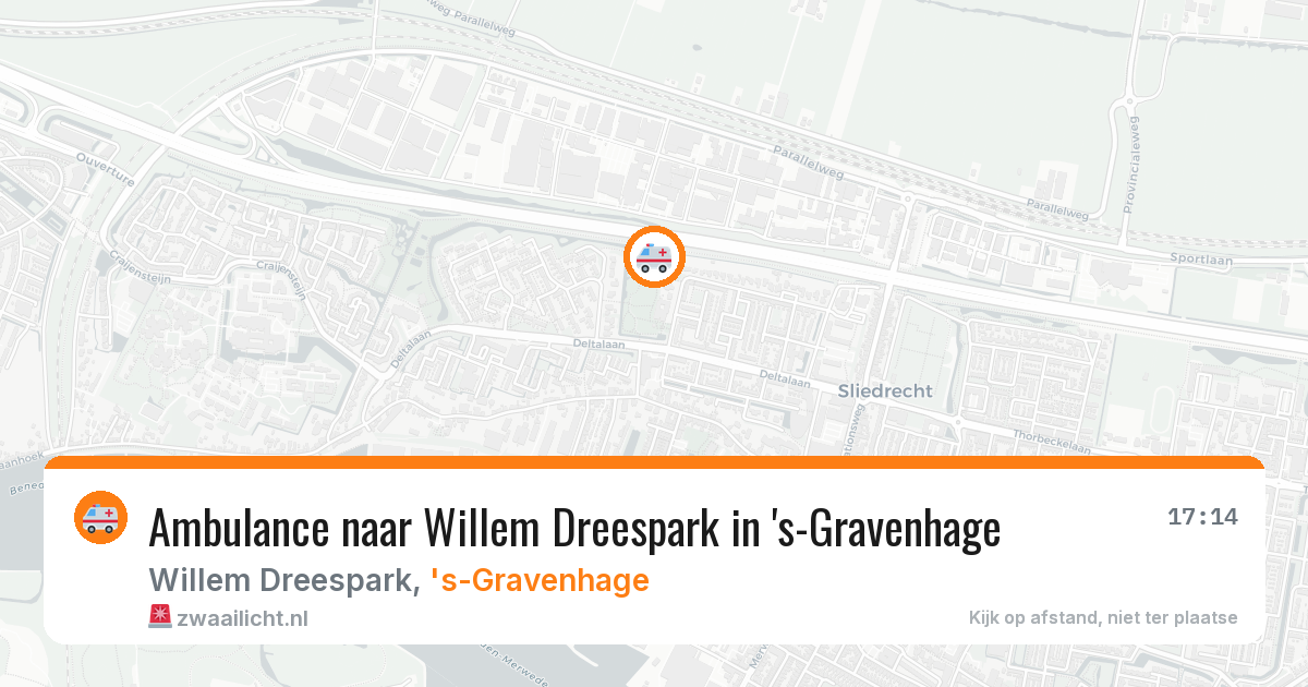 Ambulance naar Willem Dreespark in 's-Gravenhage — 2 apr 2026