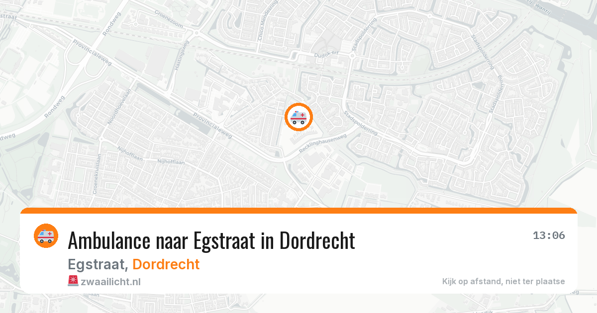 Ambulance naar Egstraat in Dordrecht — 8 jul 2026