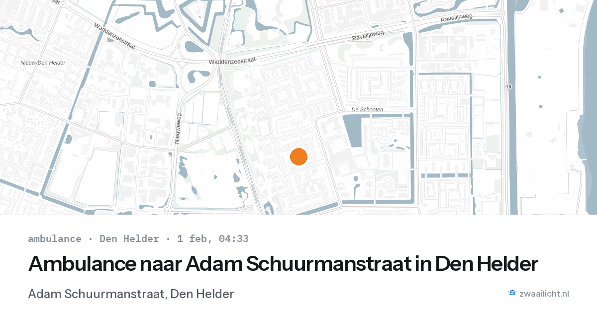Ambulance naar Adam Schuurmanstraat in Den Helder — 1 feb 2026