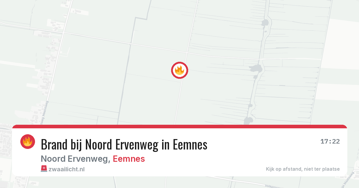 Brand bij Noord Ervenweg in Eemnes — 11 aug 2026