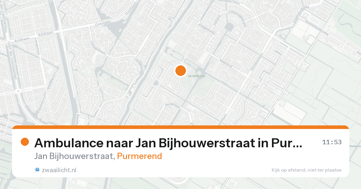 Ambulance naar Jan Bijhouwerstraat in Purmerend — 23 mei 2026