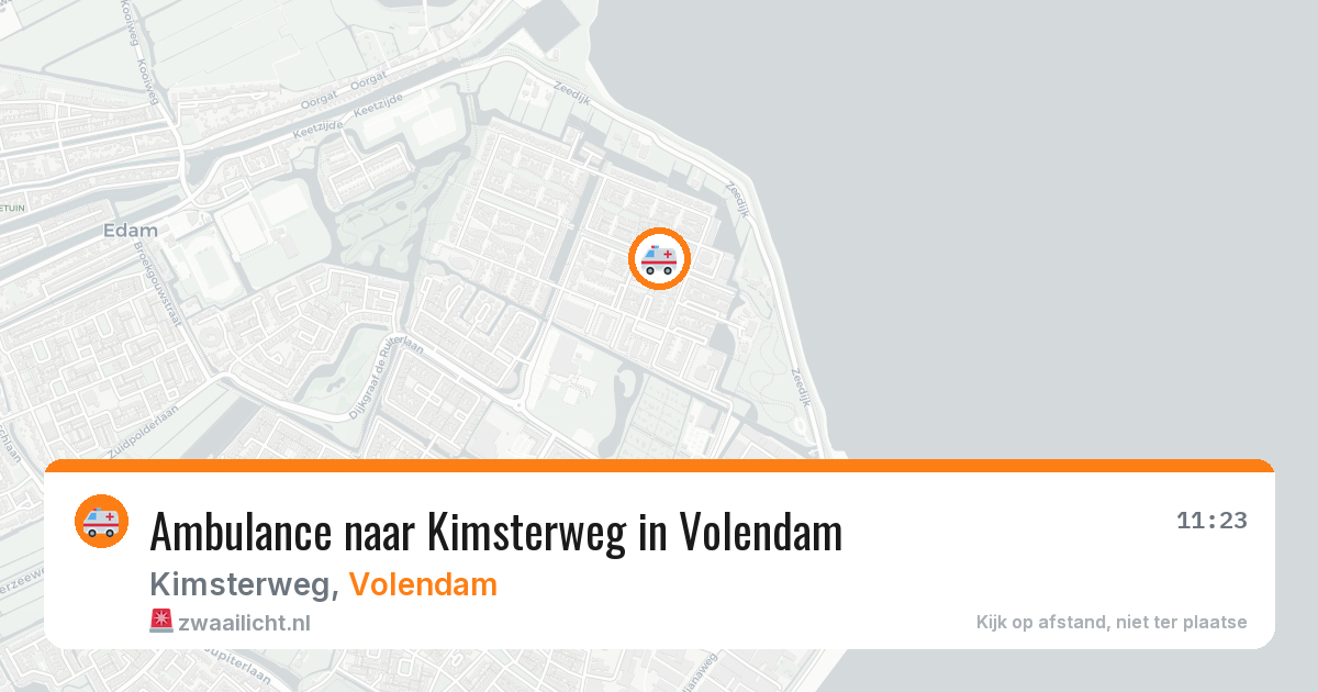 Ambulance naar Kimsterweg in Volendam — 25 apr 2026