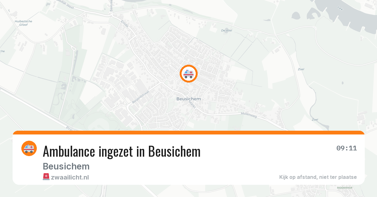 Ambulance ingezet in Beusichem — 29 mei 2026