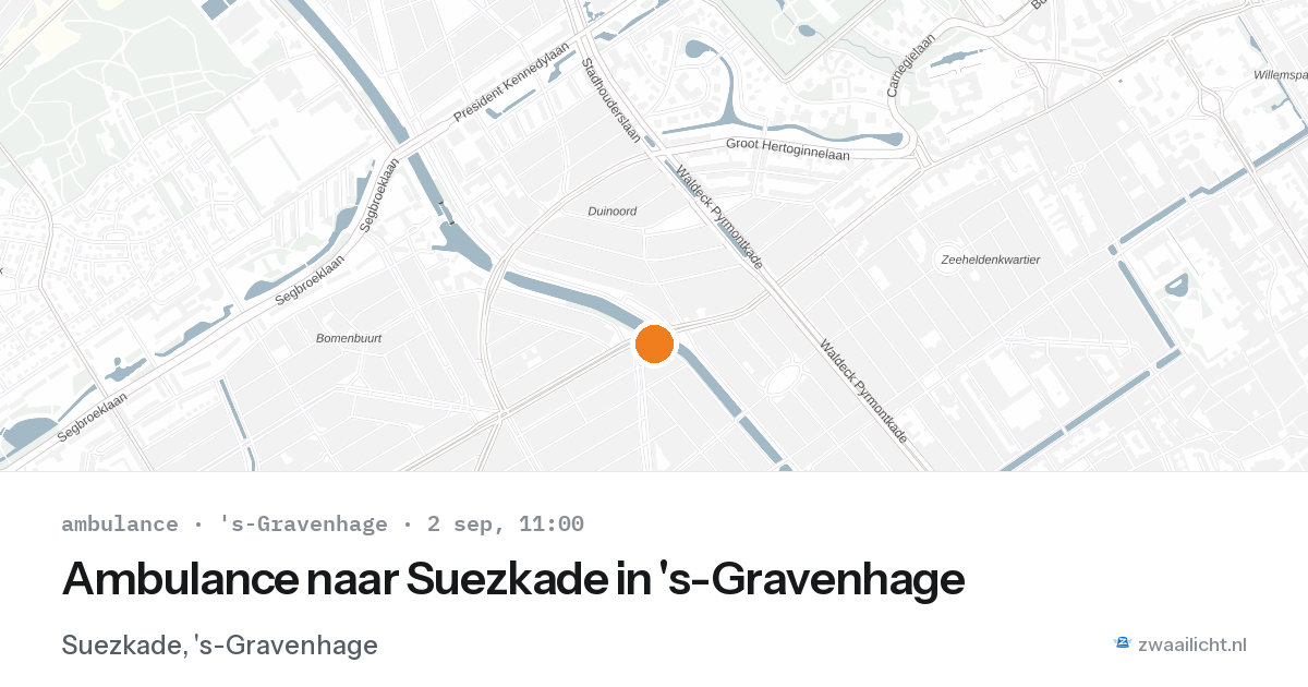 Ambulance naar Suezkade in 's-Gravenhage — 2 sep 2026