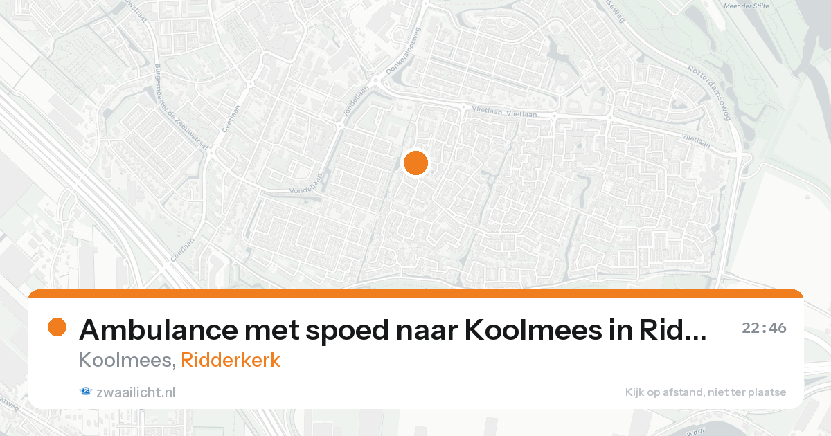 Ambulance met spoed naar Koolmees in Ridderkerk — 30 jan 2026