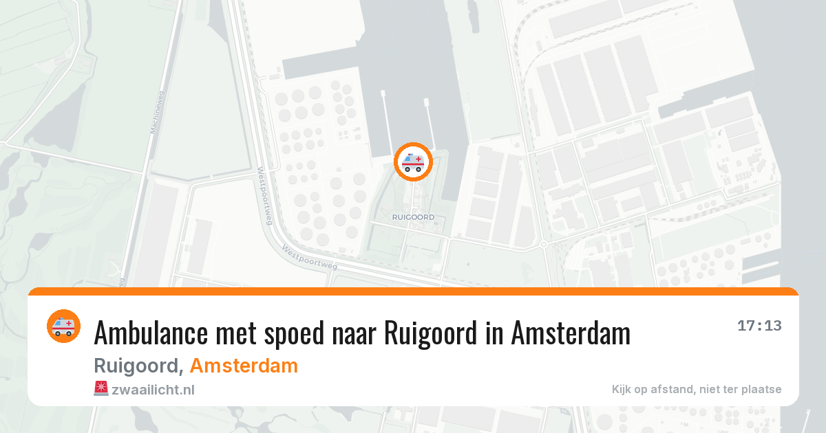 Ambulance met spoed naar Ruigoord in Amsterdam — 22 mei 2026