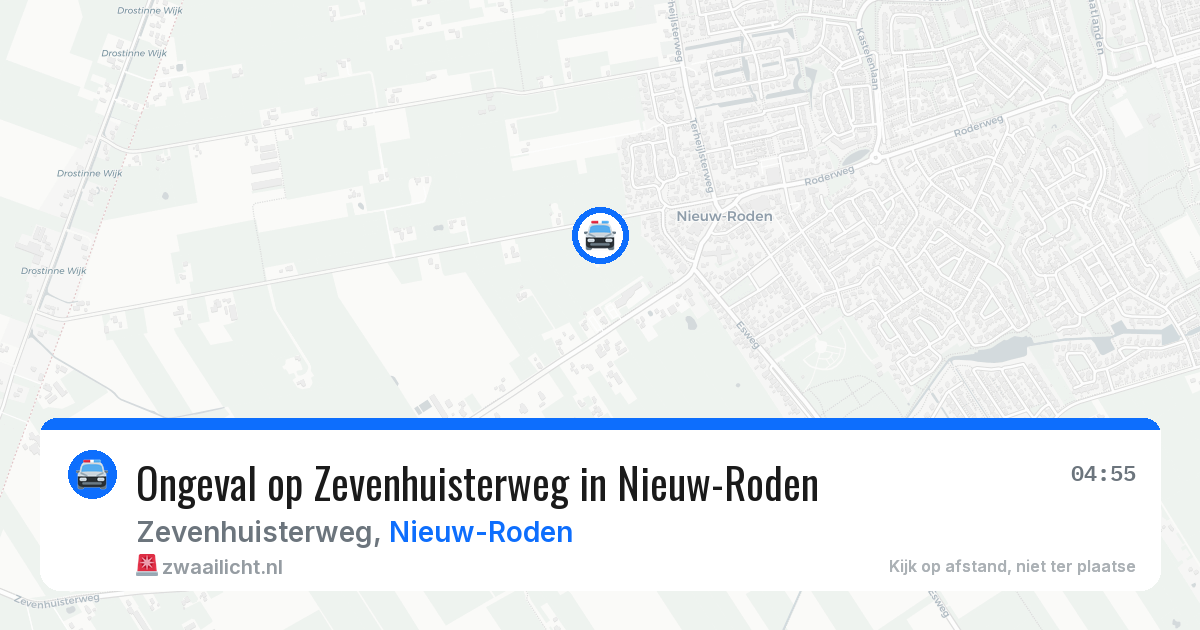 Ongeval op Zevenhuisterweg in Nieuw-Roden — 20 jan 2026