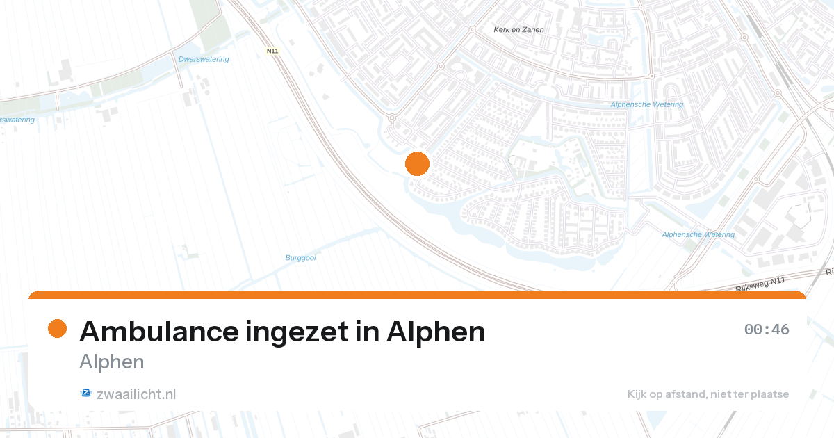 Ambulance ingezet in Alphen — 13 mei 2026