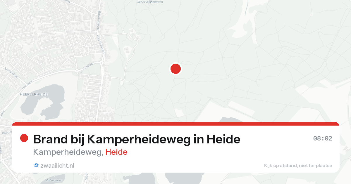 Brand bij Kamperheideweg in Heide — 16 aug 2026