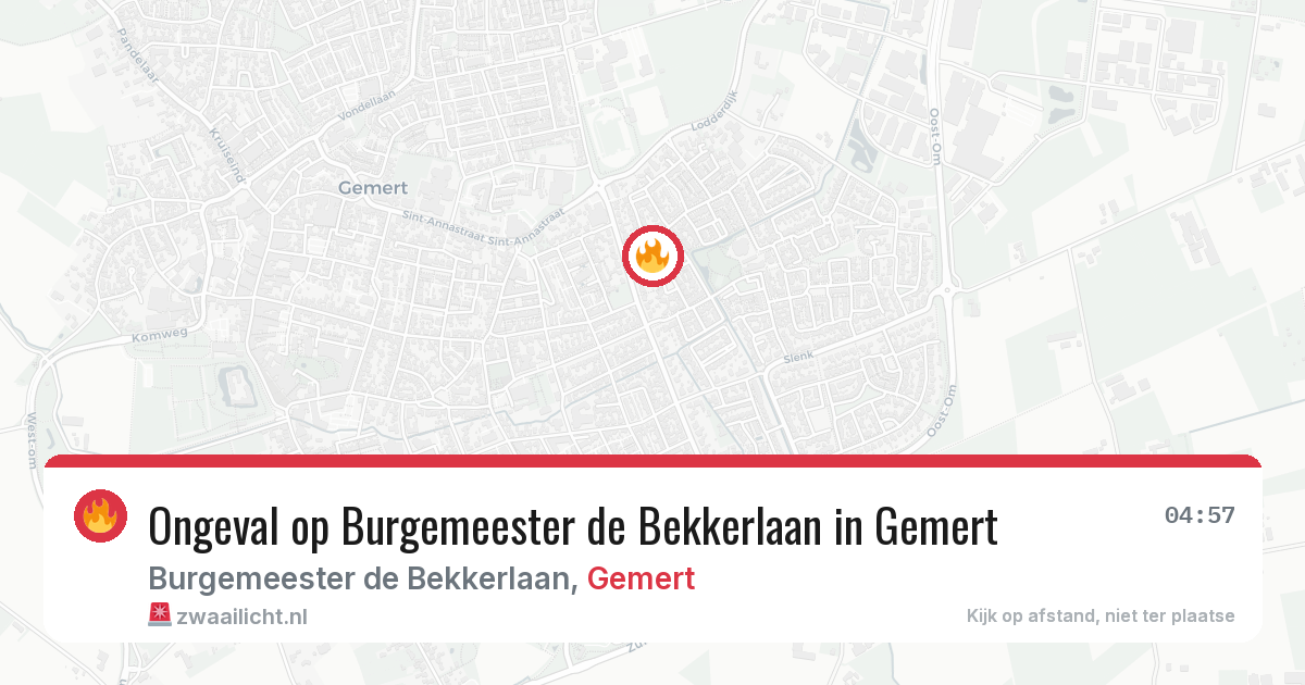 Ongeval op Burgemeester de Bekkerlaan in Gemert — 8 mei 2026