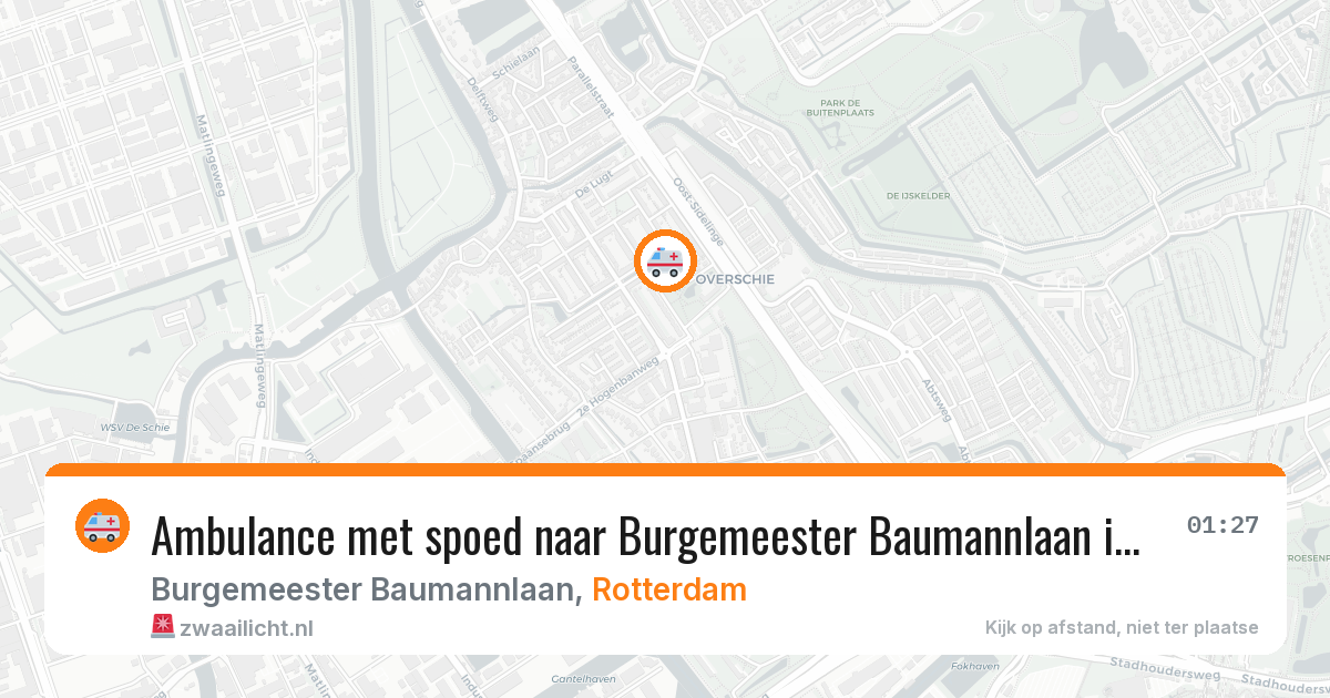Ambulance met spoed naar Burgemeester Baumannlaan in Rotterdam — 30 jun 2026