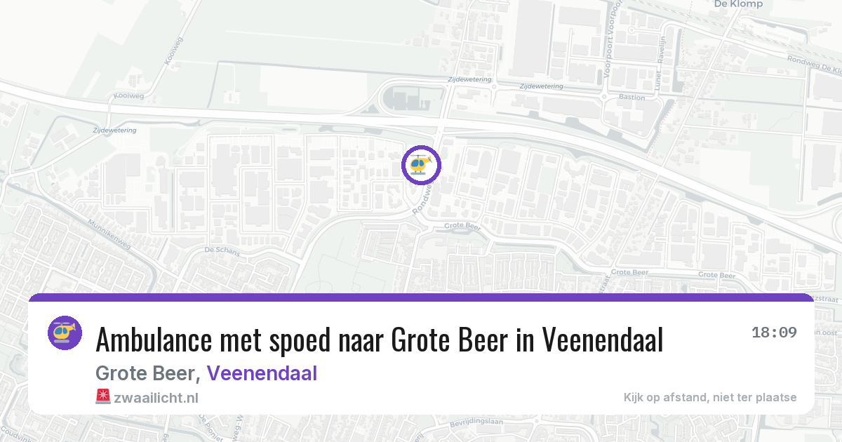 Ambulance met spoed naar Grote Beer in Veenendaal — 17 jul 2026