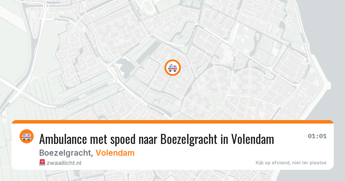 Ambulance met spoed naar Boezelgracht in Volendam — 24 mei 2026