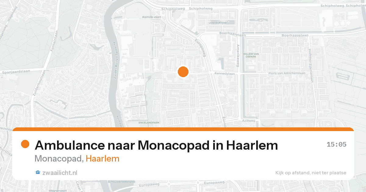 Ambulance naar Monacopad in Haarlem — 14 mei 2026