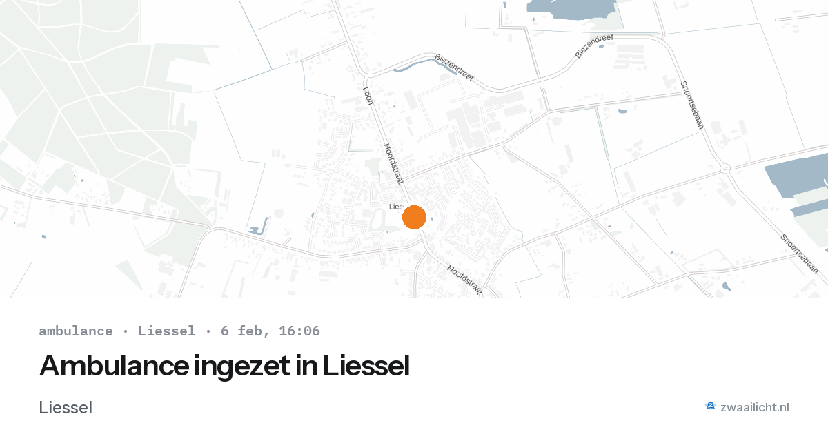 Ambulance ingezet in Liessel — 6 feb 2026