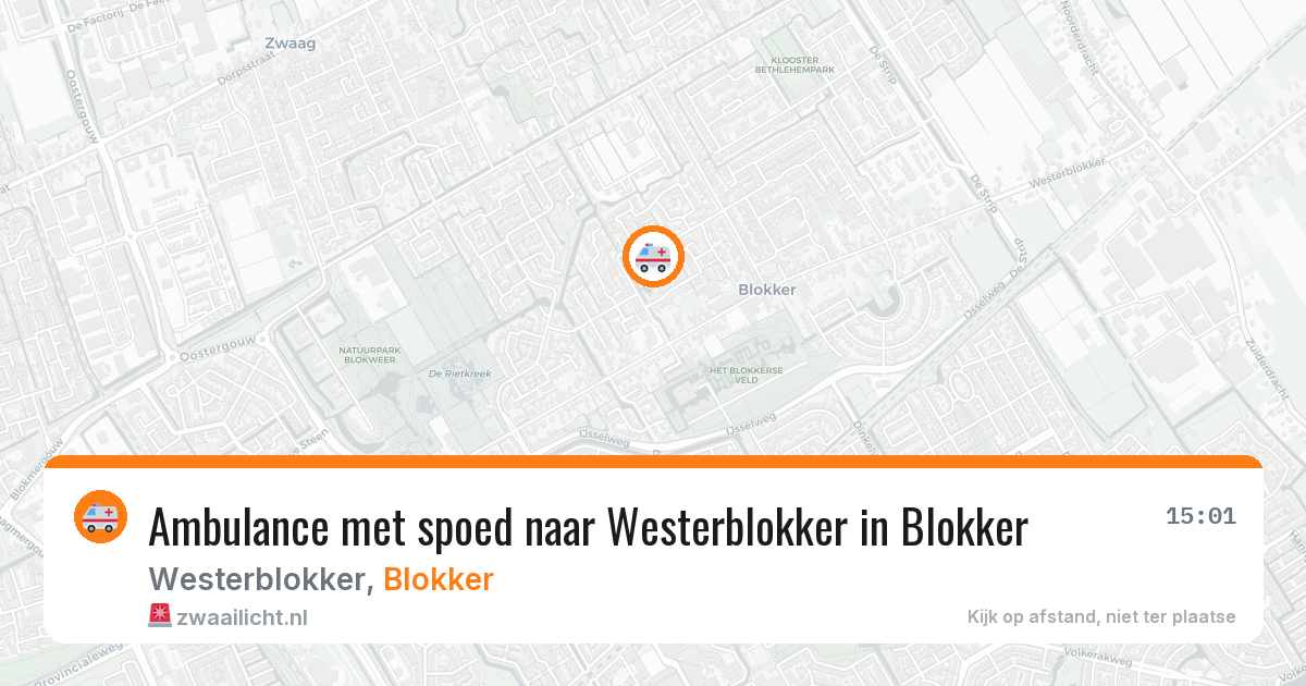 Ambulance met spoed naar Westerblokker in Blokker — 1 mei 2026