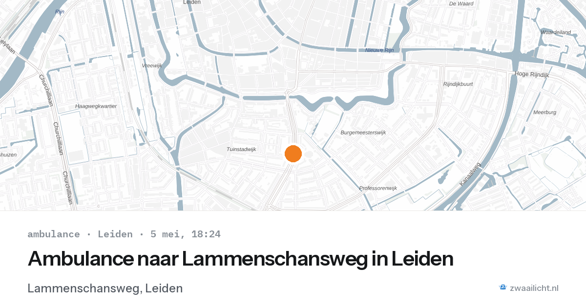 Ambulance naar Lammenschansweg in Leiden — 5 mei 2026